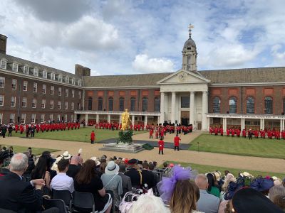 9 June 2022 – Founders Day Parade, Royal Hospital Chelsea, with David & Tom Lyall.