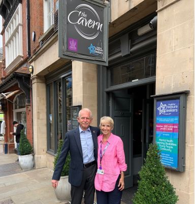 27 July 2022 – With Jan Burn, the outstanding leader of the Cavern and the Kingfisher Treasure Seekers (Where people become the best versions of themselves) in Gloucester.