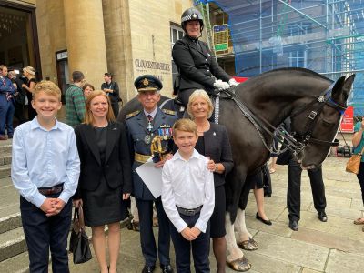 11 September 2022 – With my wife, Lesley, daughter Katie and her sons Daniel and Joshua, shortly after reading the proclamation of His Majesty King Charles III	