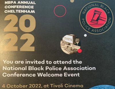 4 October 2022 – National Black Police Association Conference, hosted by the Gloucestershire Constabulary, opening event in Cheltenham.