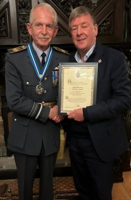 7 February 2023 – Nick Broady, chair of Pied Piper Appeal, receives a High Sheriff’s Award for running an exceptional charity supporting many sick or disabled children in Gloucestershire, and for sustaining the output of other charities who share similar objectives.  World class Nick, well done and thank you. 