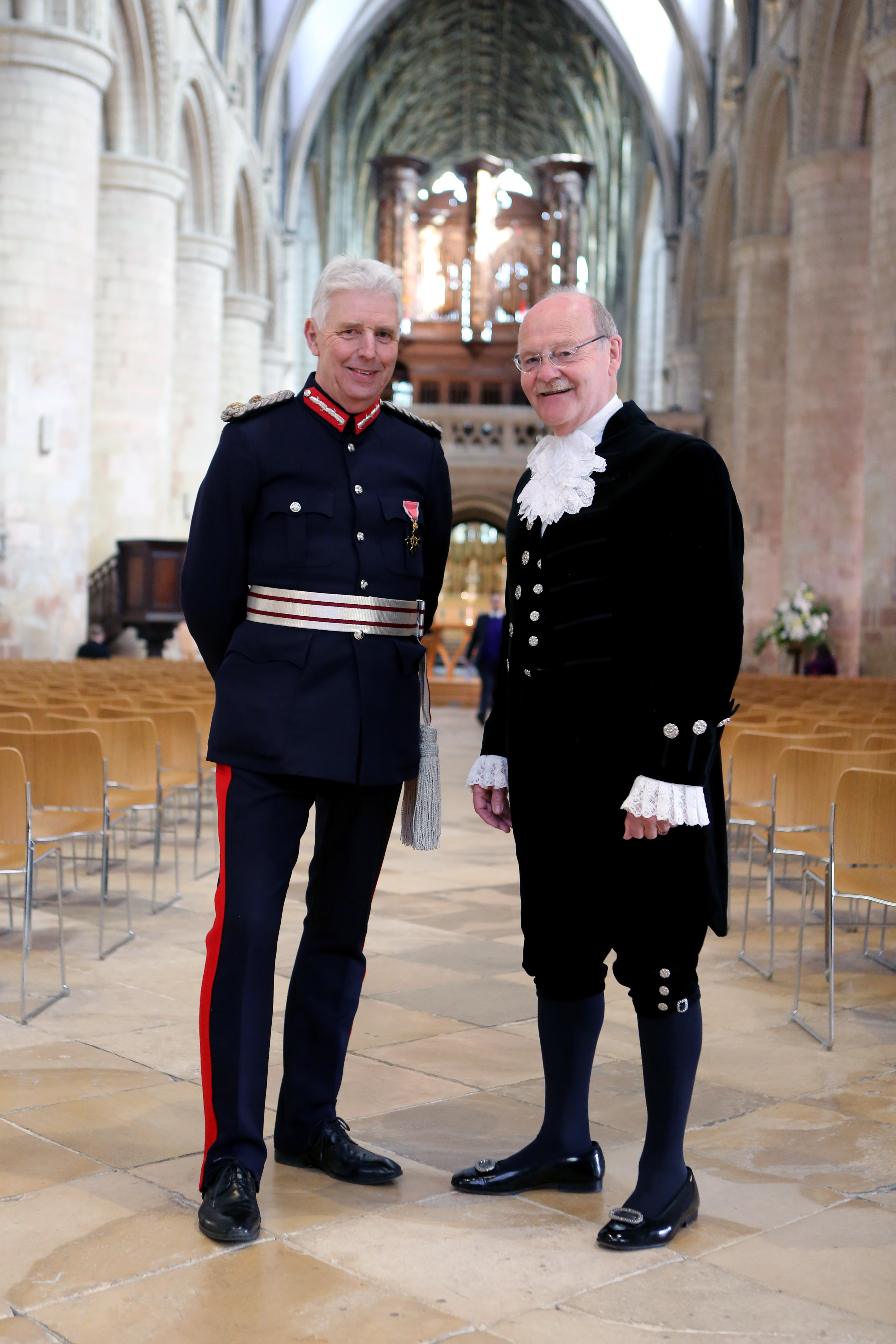 Mark with Edward Gillespie, Lord Lieutenant of Gloucestershire