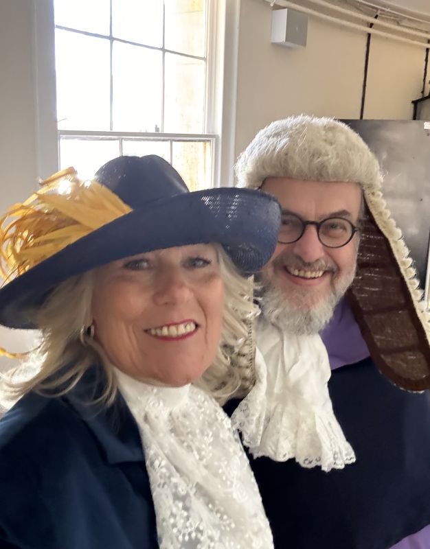 Julie with Judge Ian Lawrie KC